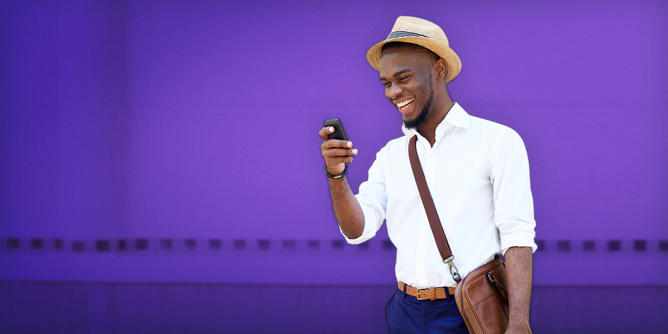 Man using mobile phone