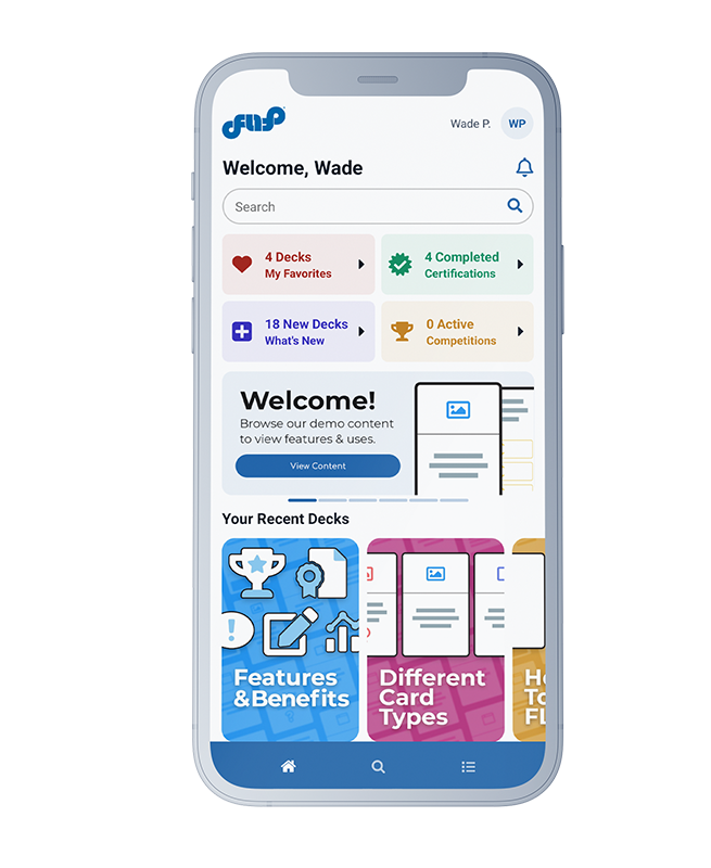 FLIP App HomePage